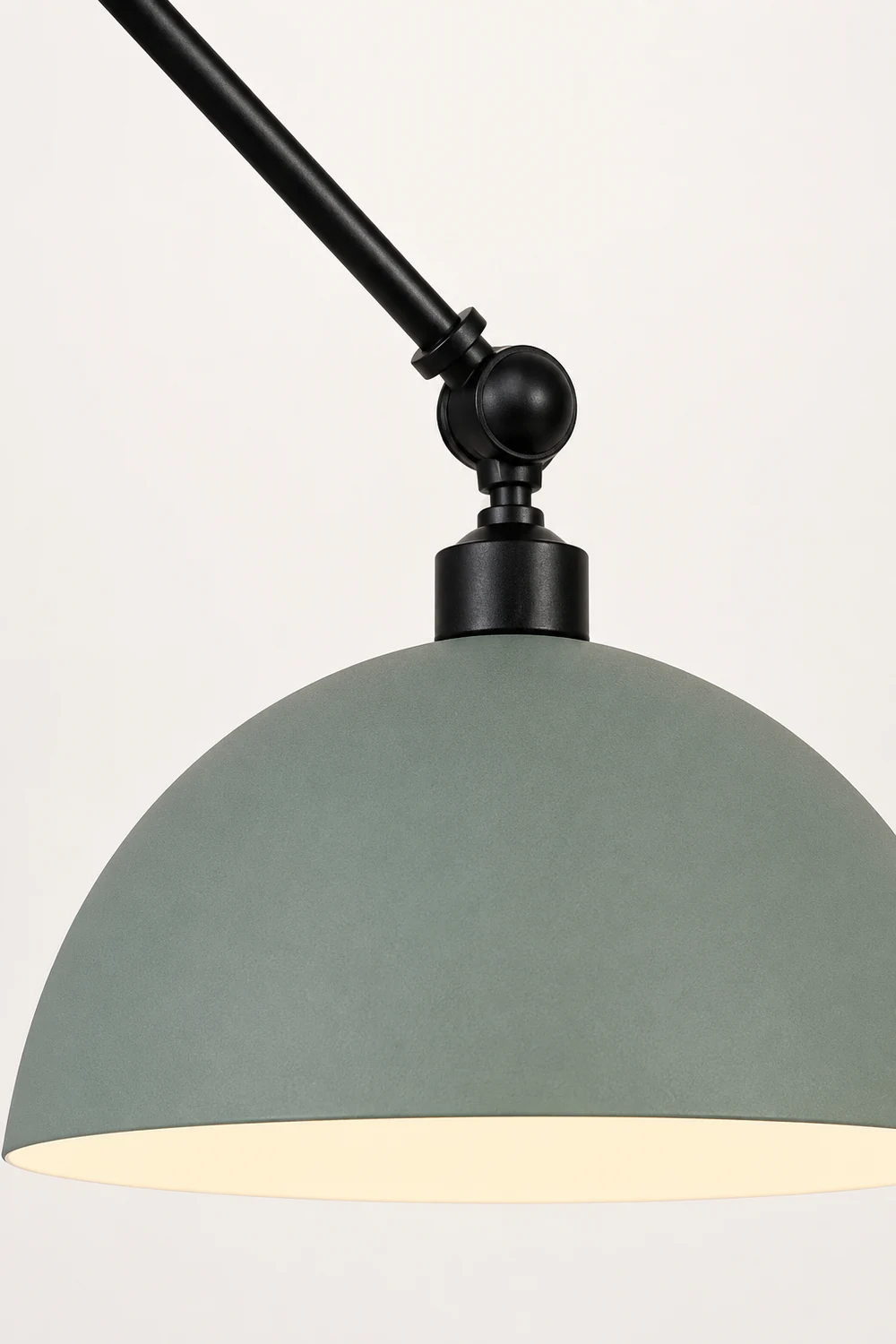 Minori Extendable Domed Pendant Light, Black/White/Red/Gold - Lumpaz