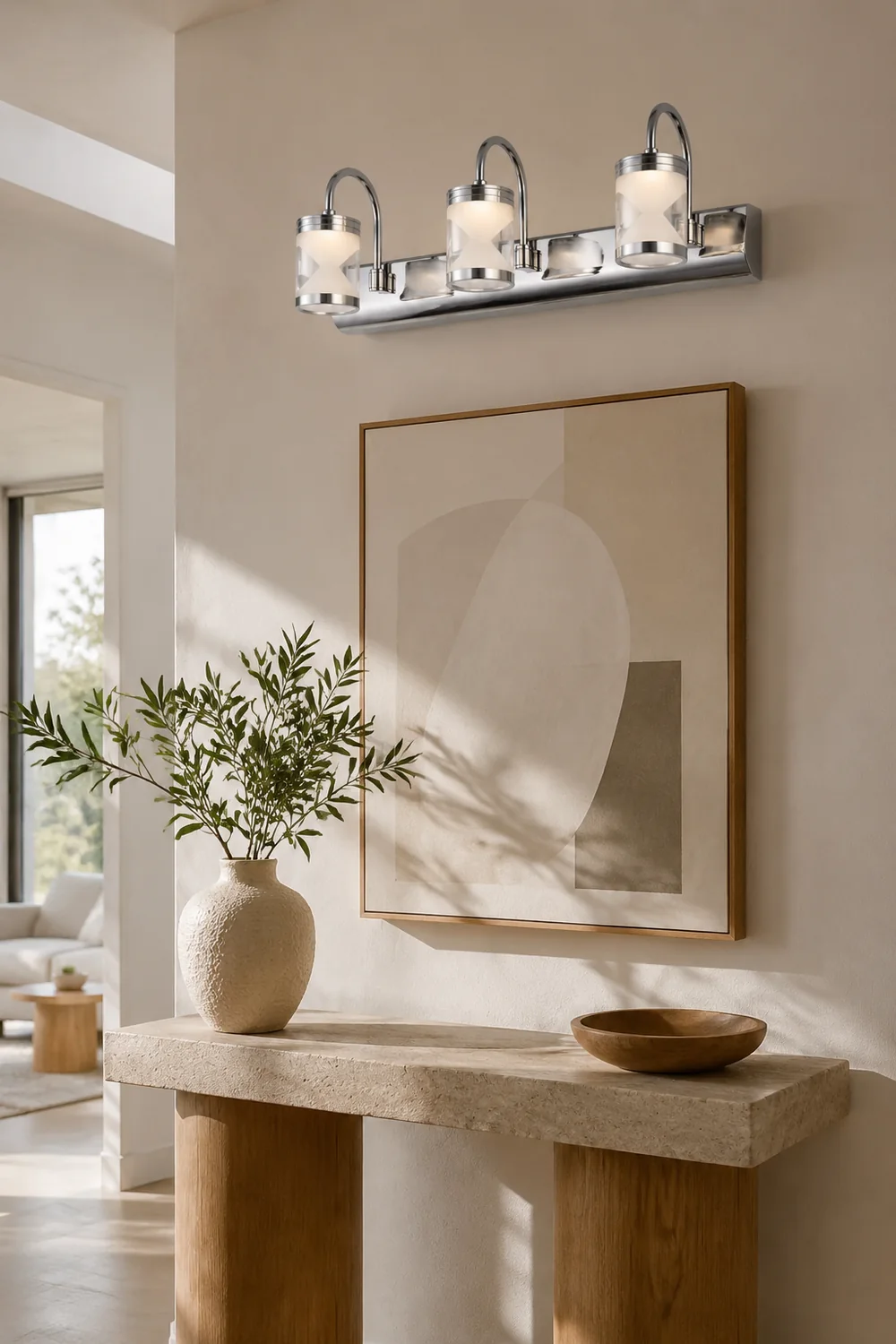 Leigh Modern Lantern Metal/Acrylic Wall Lamp, Silver - Lumpaz