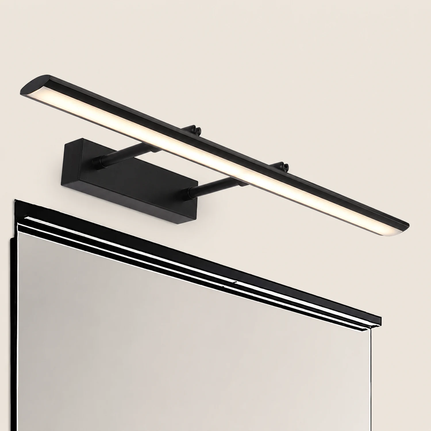 Leigh Modern Rectangular Wall Lamp,Black/Silver - Lumpaz