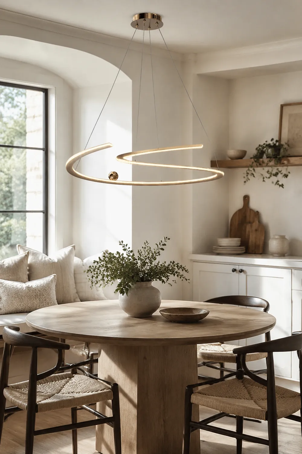 Minimalist Linear Metal Pendant Light,Gold - Lumpaz