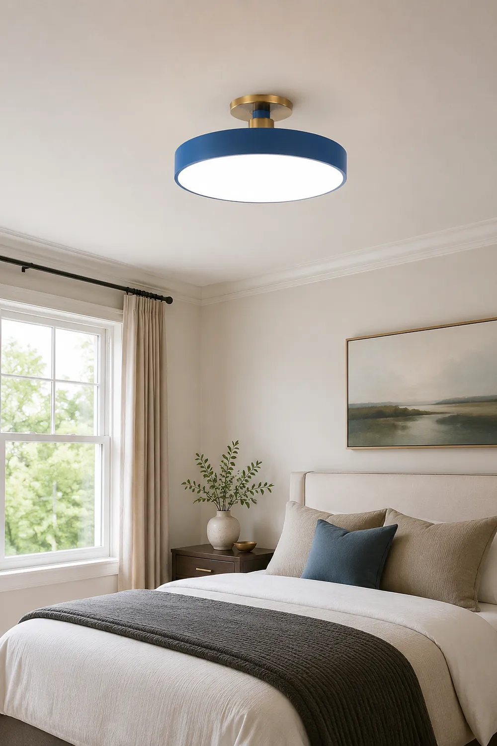 Morandi Nordic Minimalist Round Flush Mount Ceiling Light - Lumpaz