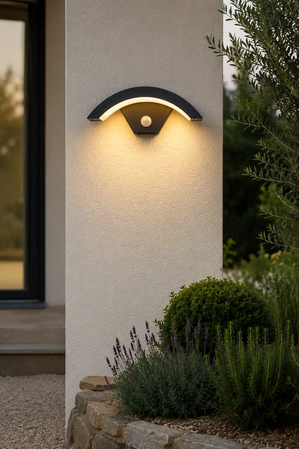 Orr Nordic Arc Metal LED Outdoor Wall Lamp, Black - Lumpaz