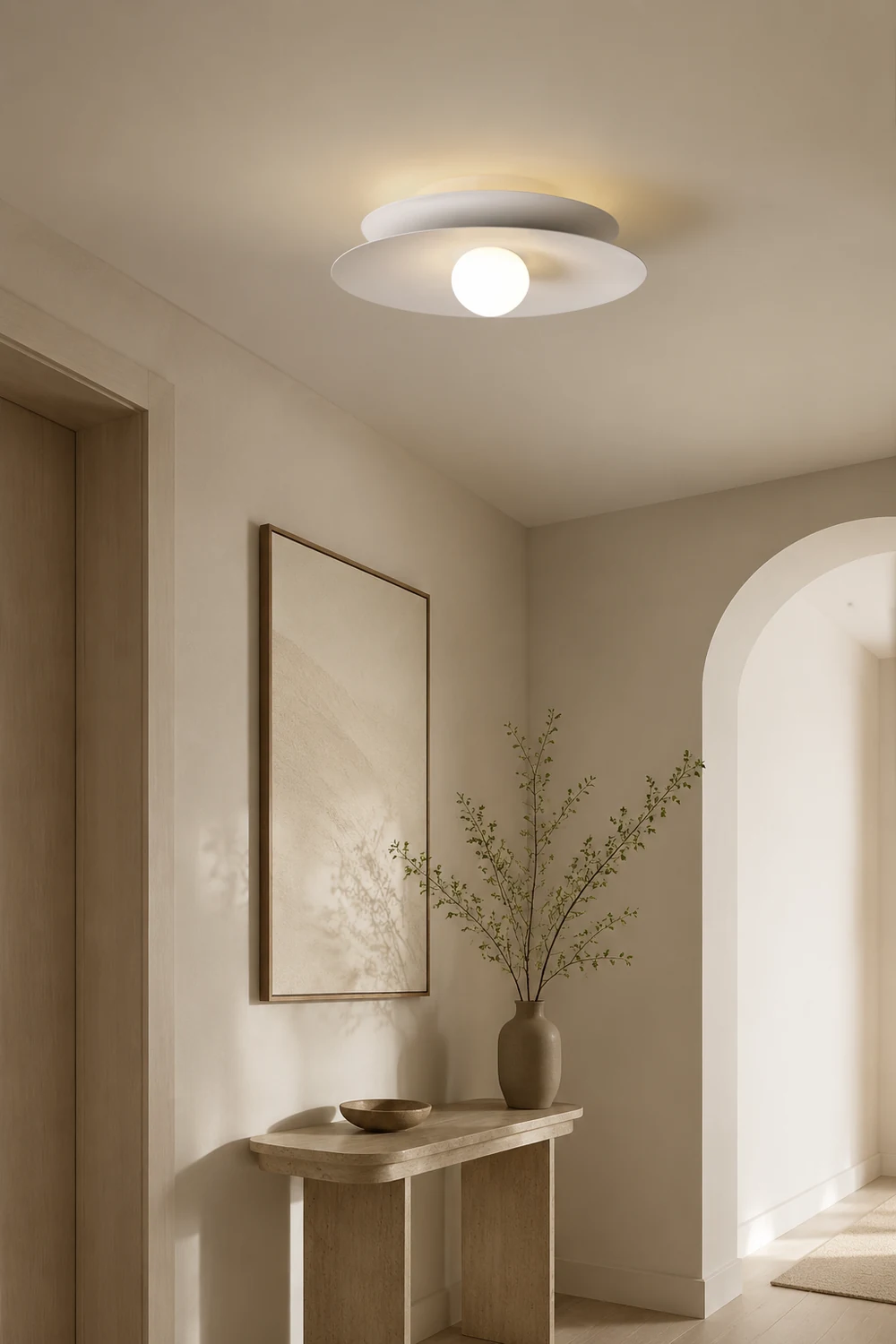 Bella Modern LED Ceiling Light White Red Black Lamp Metal Balcony - Lumpaz