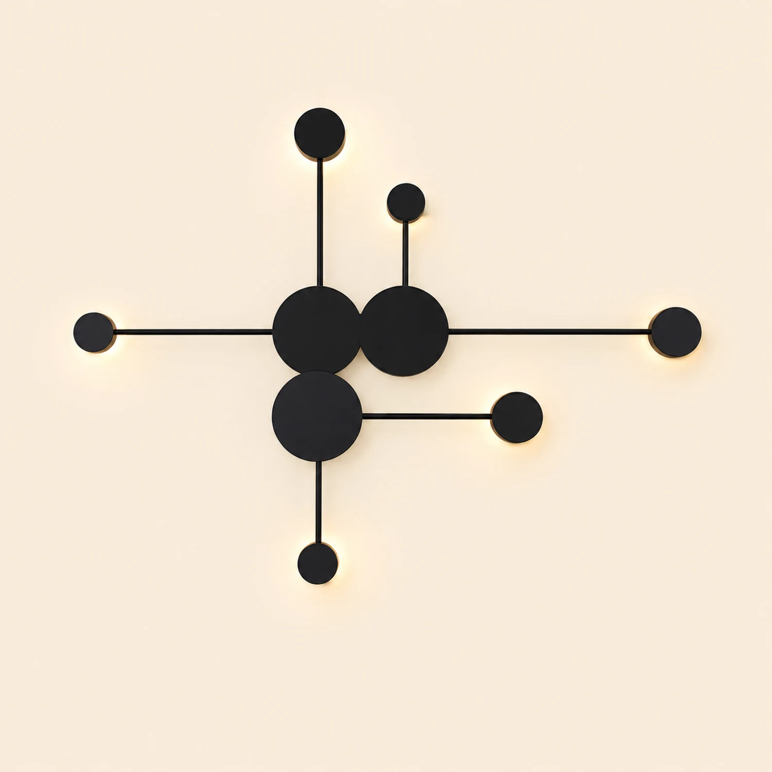 Emyr Modern Nordic Chessboard Metal Wall Lamp, Black - Lumpaz