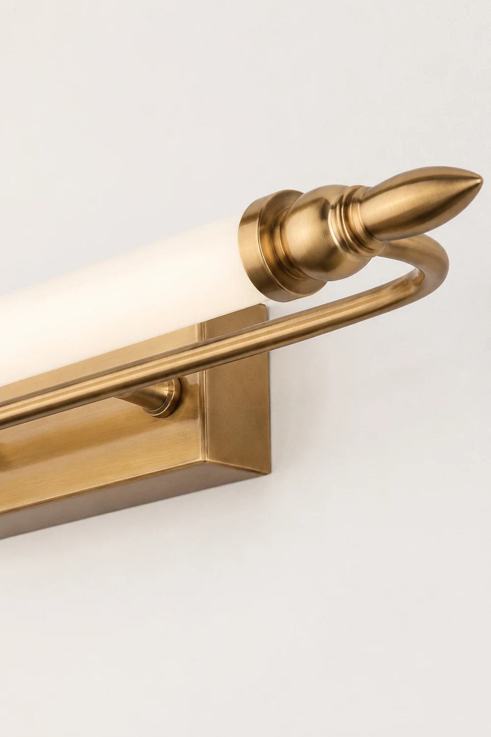 Leigh Retro Classic Metal/Acrylic Wall Lamp, Gold, Bathroom - Lumpaz
