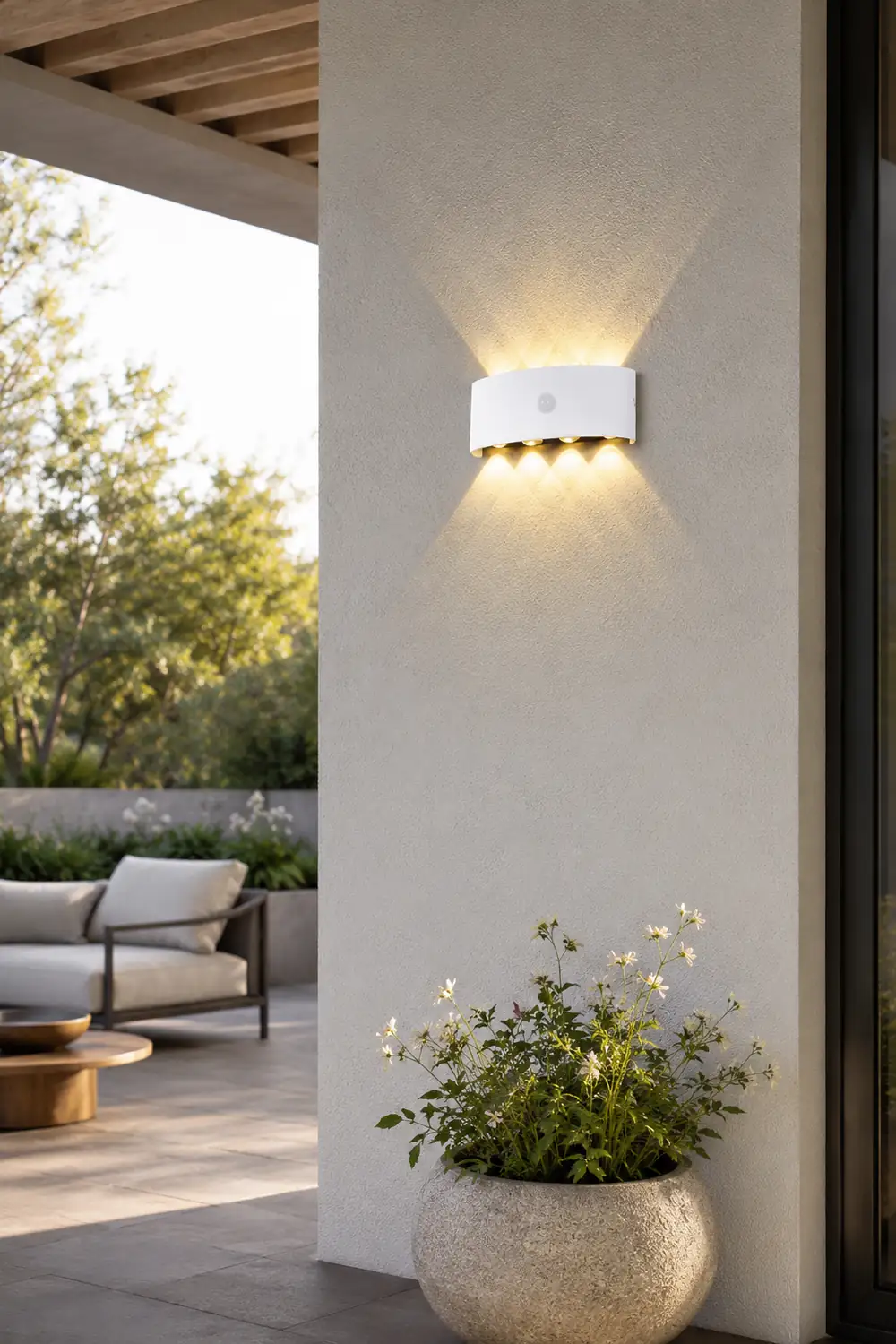 Orr Modern Simple Metal/Acrylic Fixtures Up And Down LED Light Wall Lamp, Black/White - Lumpaz