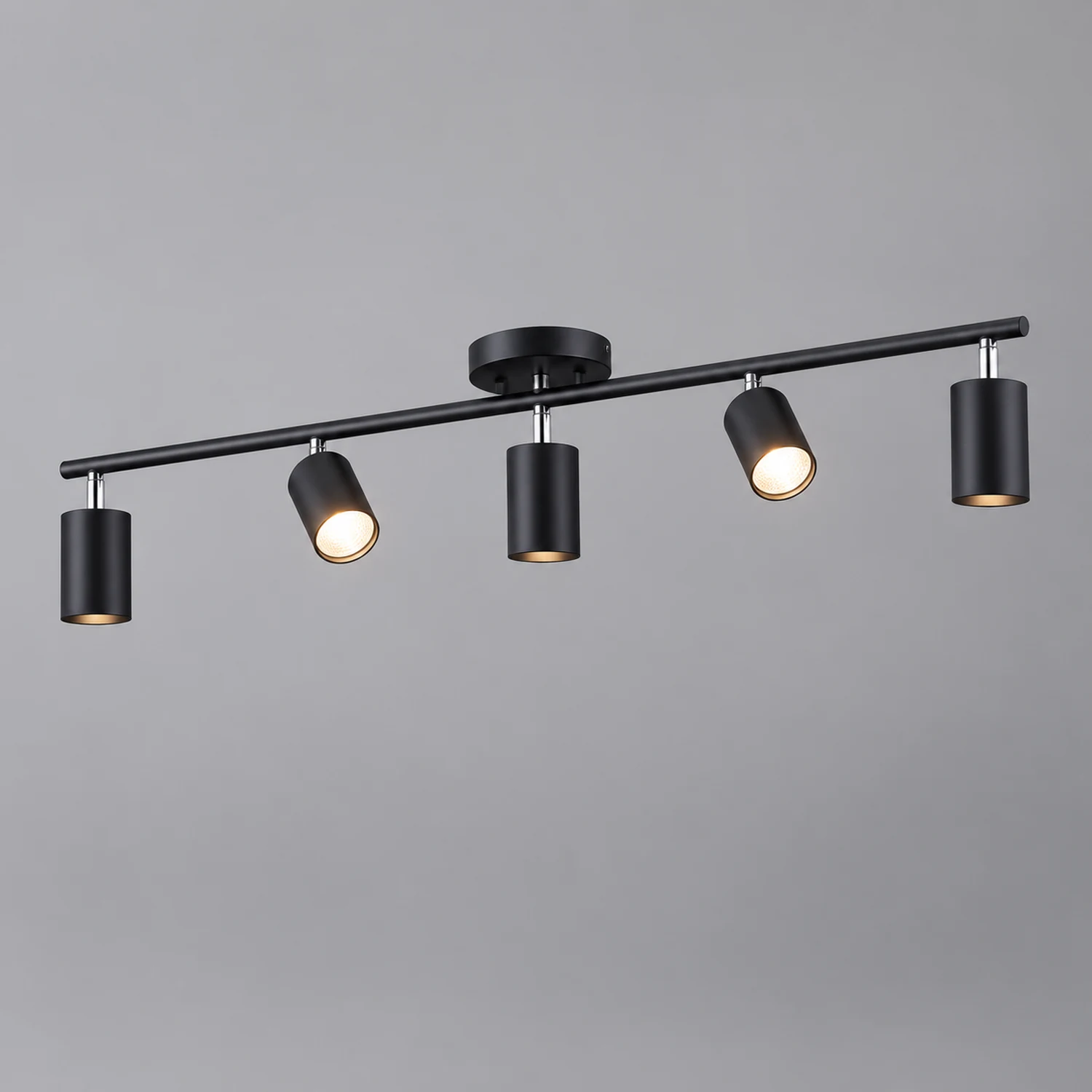 Haney Black Modern Ceiling Light Spotlight Cast, 3 Color, 3/4/5/6 Head - Lumpaz