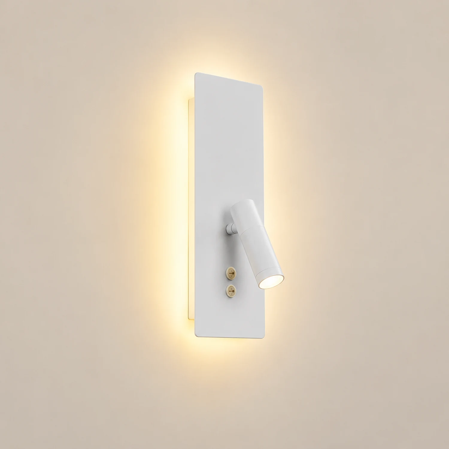 Orr Modern Flashlight Metal/Acrylic Wall Lamp Spotlight, Gold/Black/White - Lumpaz