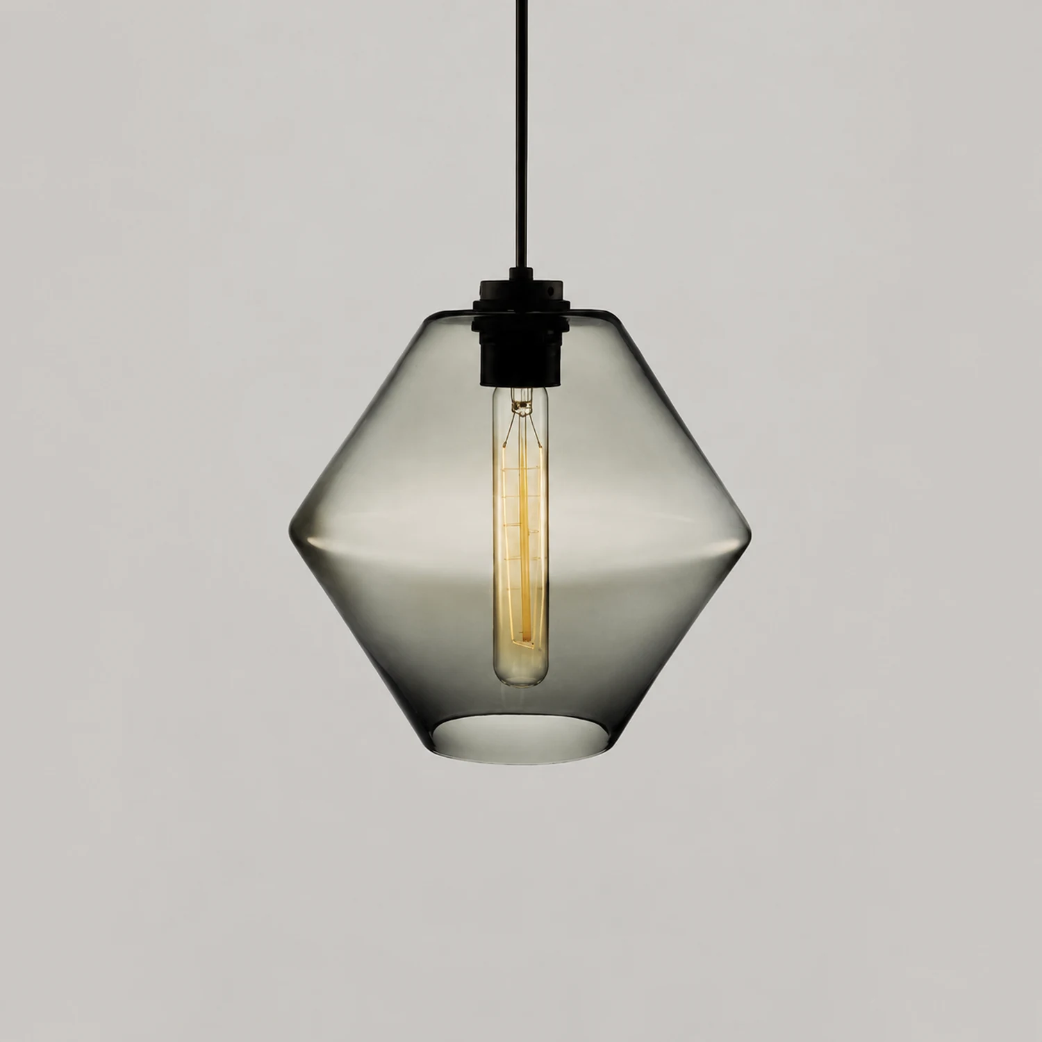 Zaid Modern Art Deco LED Cylindrical Metal/Glass Pendant Light - Lumpaz