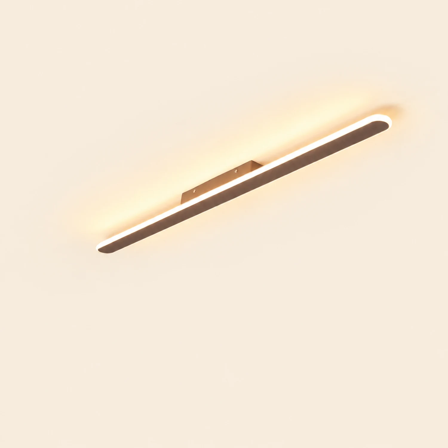 Leigh Modern Linear Minimalist Mirror Front Metal Wall Lamp, Gold - Lumpaz