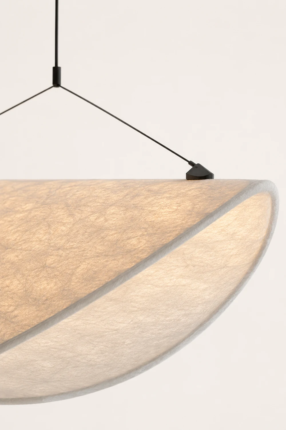 Renée Vintage Art Deco Pendant Light Metal Silk White Living Room/Hall/Art Gallery - Lumpaz