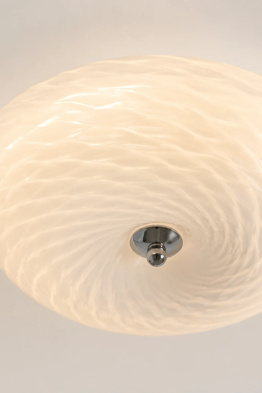 Hailie Design Circle LED Ceiling Light Metal/Glass White Bedroom/Living Room - Lumpaz