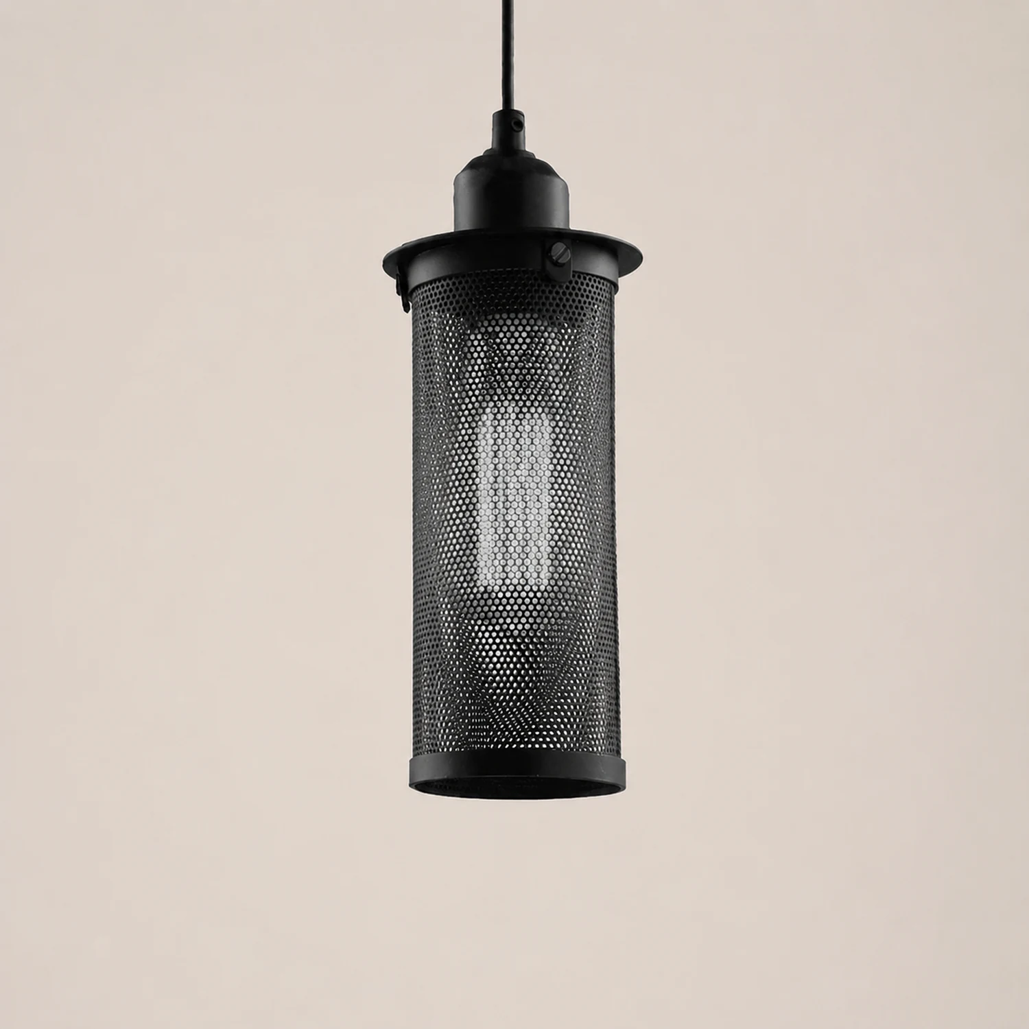 Sanna Industrial Metal Pendant Light, Black/Rust - Lumpaz