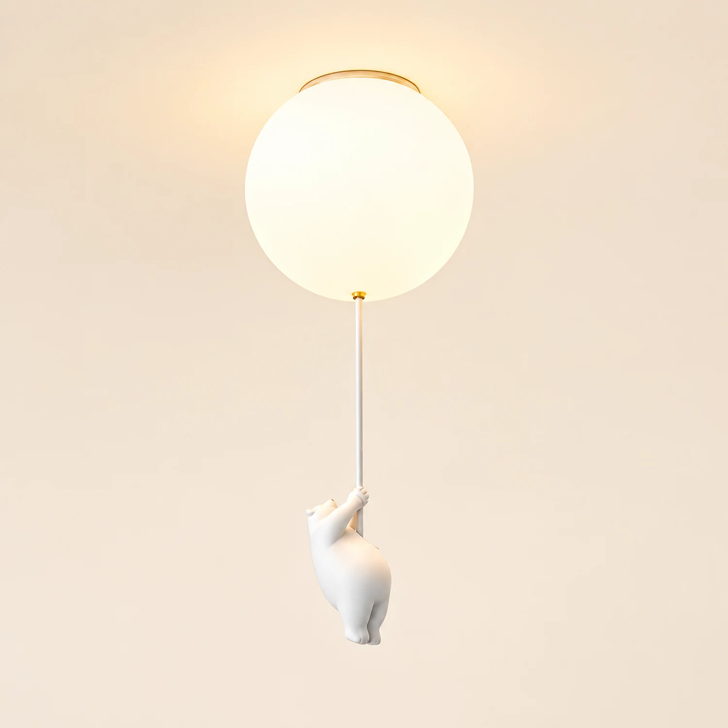 Fateh Bear Balloon LED Flush Mount Ceiling Light 3 Style White - Lumpaz
