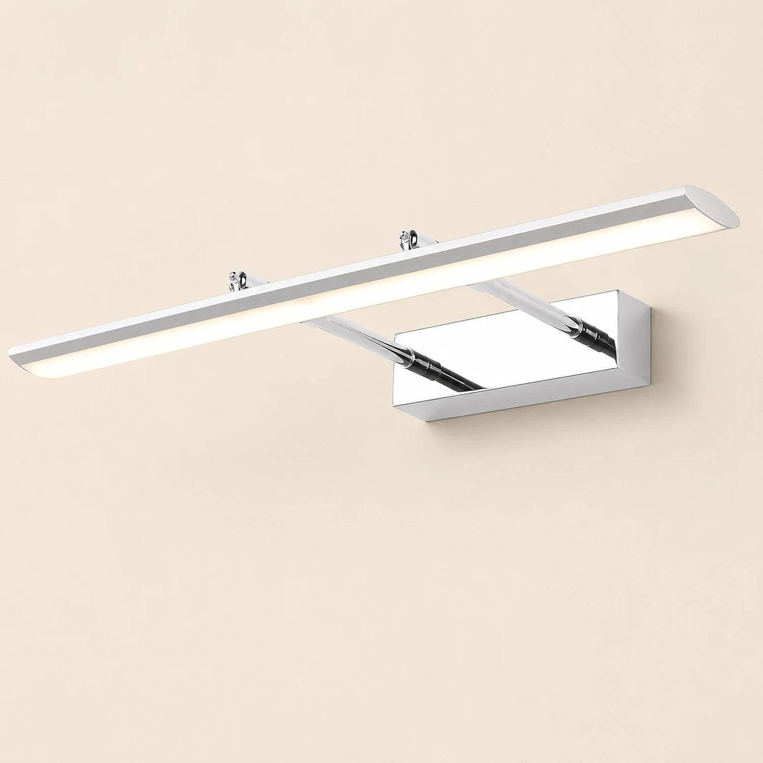 Leigh Modern Rectangular Wall Lamp,Black/Silver - Lumpaz