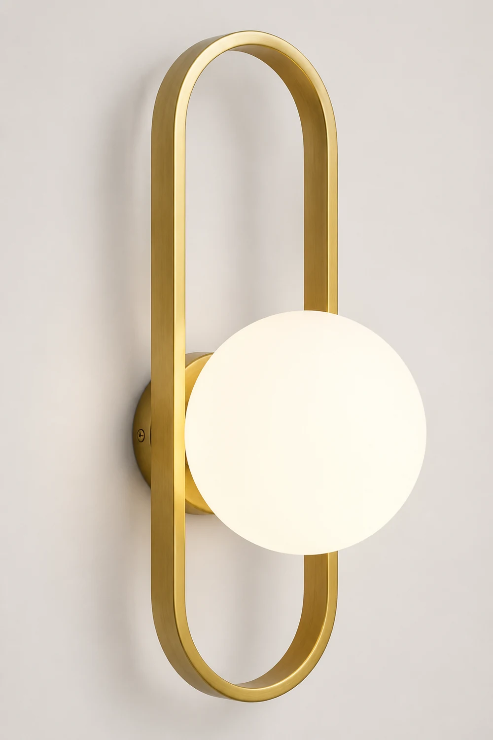 Valentina Modern Globe Bedside Wall Lamp Mount for Bedroom & Reading Room, Gold/Black - Lumpaz