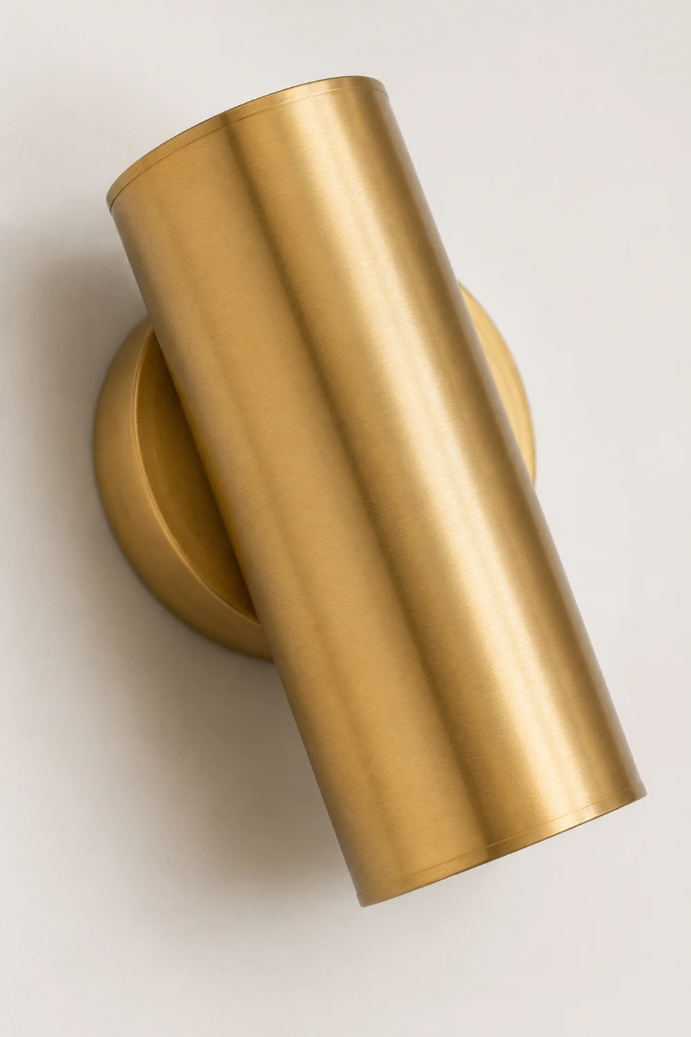 Freja Moden Spotlight Cylindrical Metal Wall Lamp, Gold/Black - Lumpaz