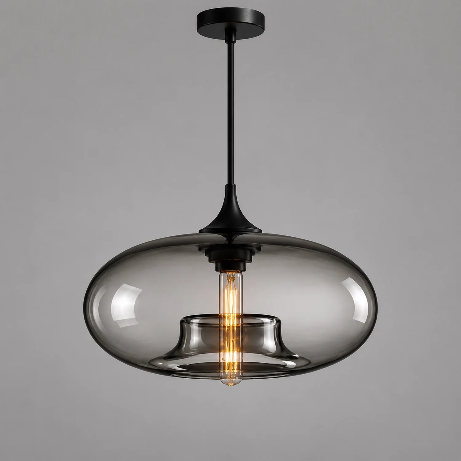 Hailie Modern Bread Shaped Glass Pendant Light 6 Color Living Room - Lumpaz