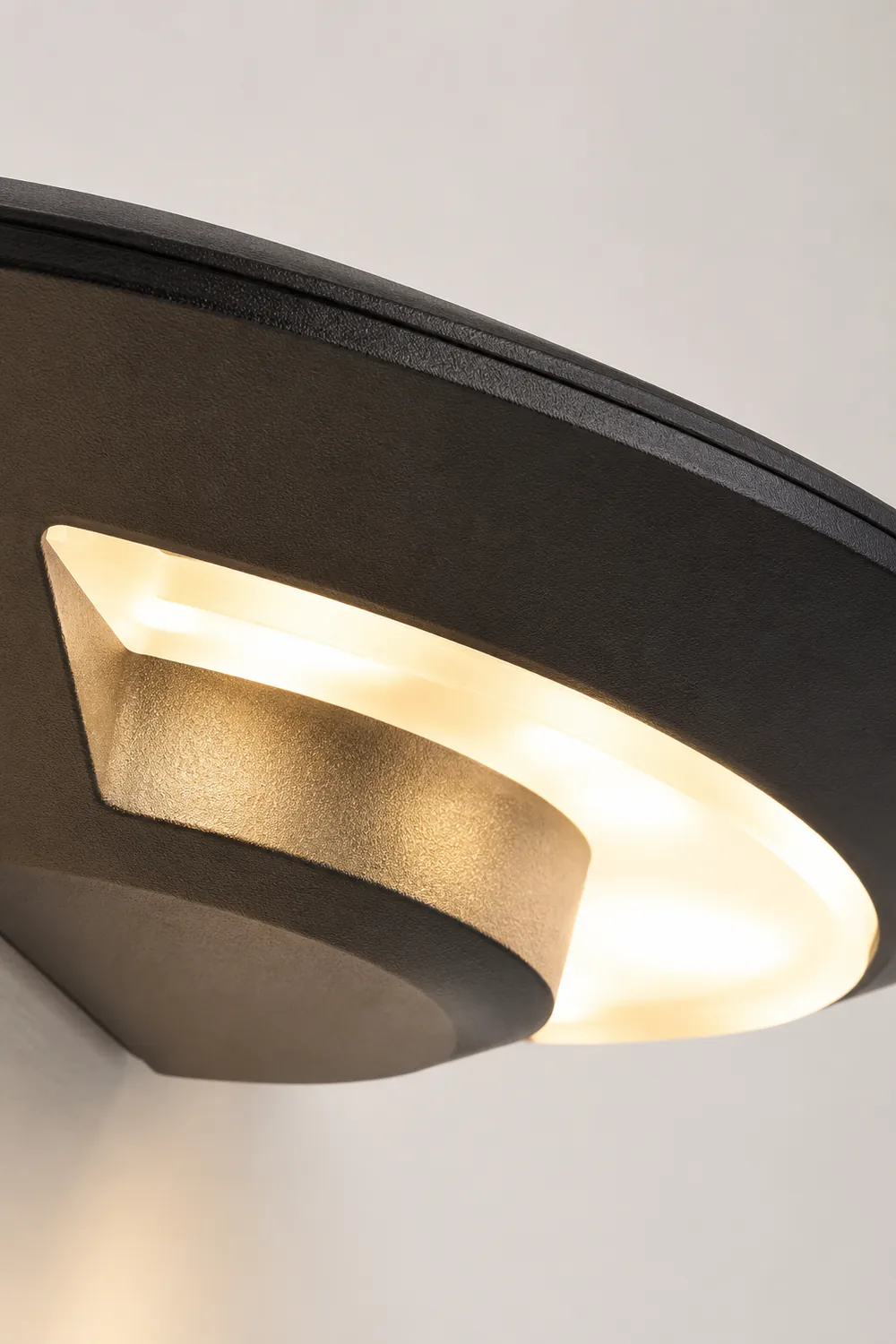 Orr Wall Lamp Flying Saucer, Metal LED, Black, Outdoor - Lumpaz