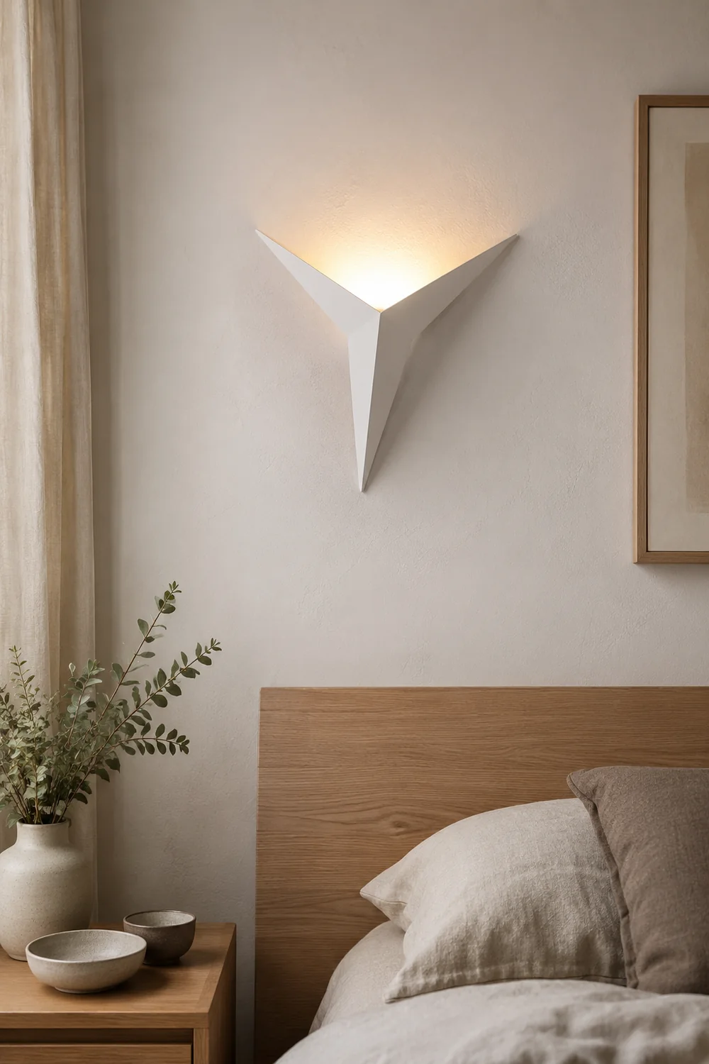 Orr Metal Modern LED Wall lamps for Bedroom, Triangle - Lumpaz