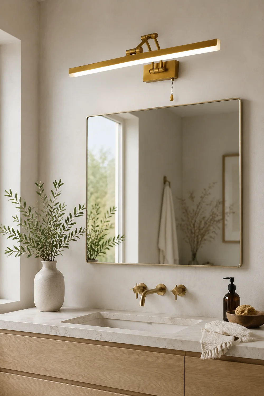 Leigh Linear Arc Light Poles Metal Black Vanity Wall Lamp - Lumpaz
