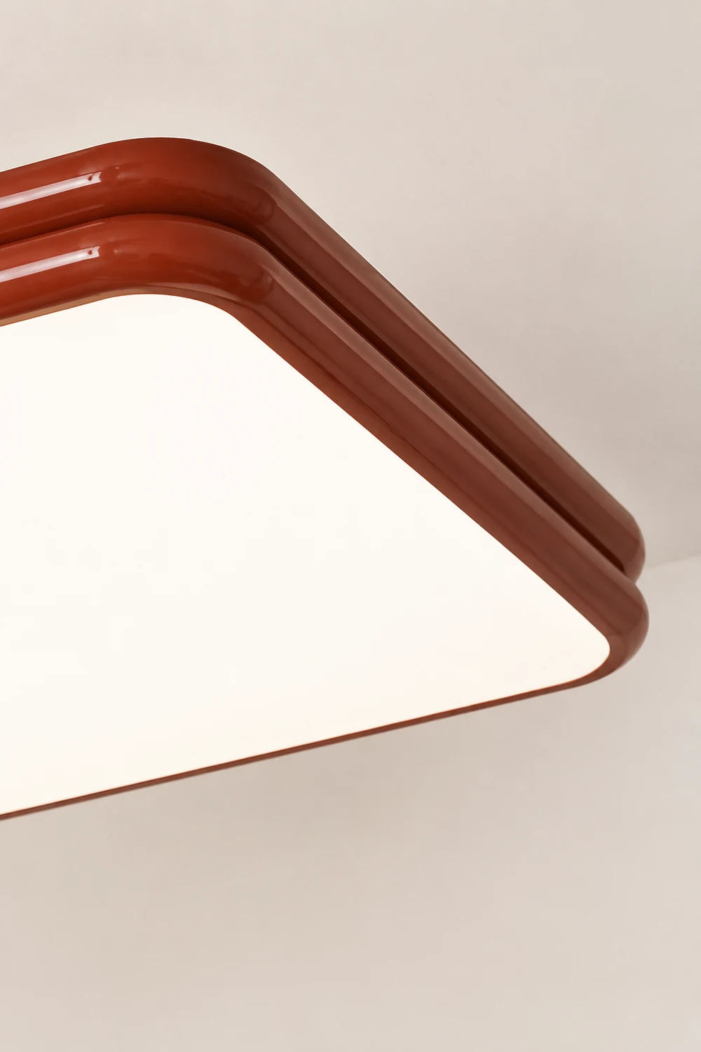 Valentina Retro LED Ceiling Lamp Red/Yellow Metal/Acrylic Living Room - Lumpaz