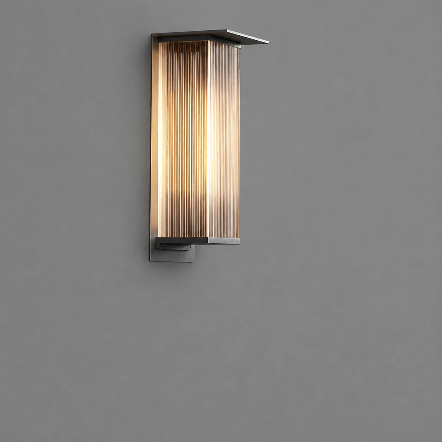 Orr Modern Rectangular Metal Outdoor Wall Lamp, Black - Lumpaz