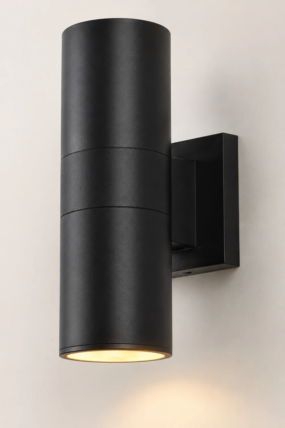Orr Minimalist Metal Double-headed Outdoor Wall Lamp, Black - Lumpaz