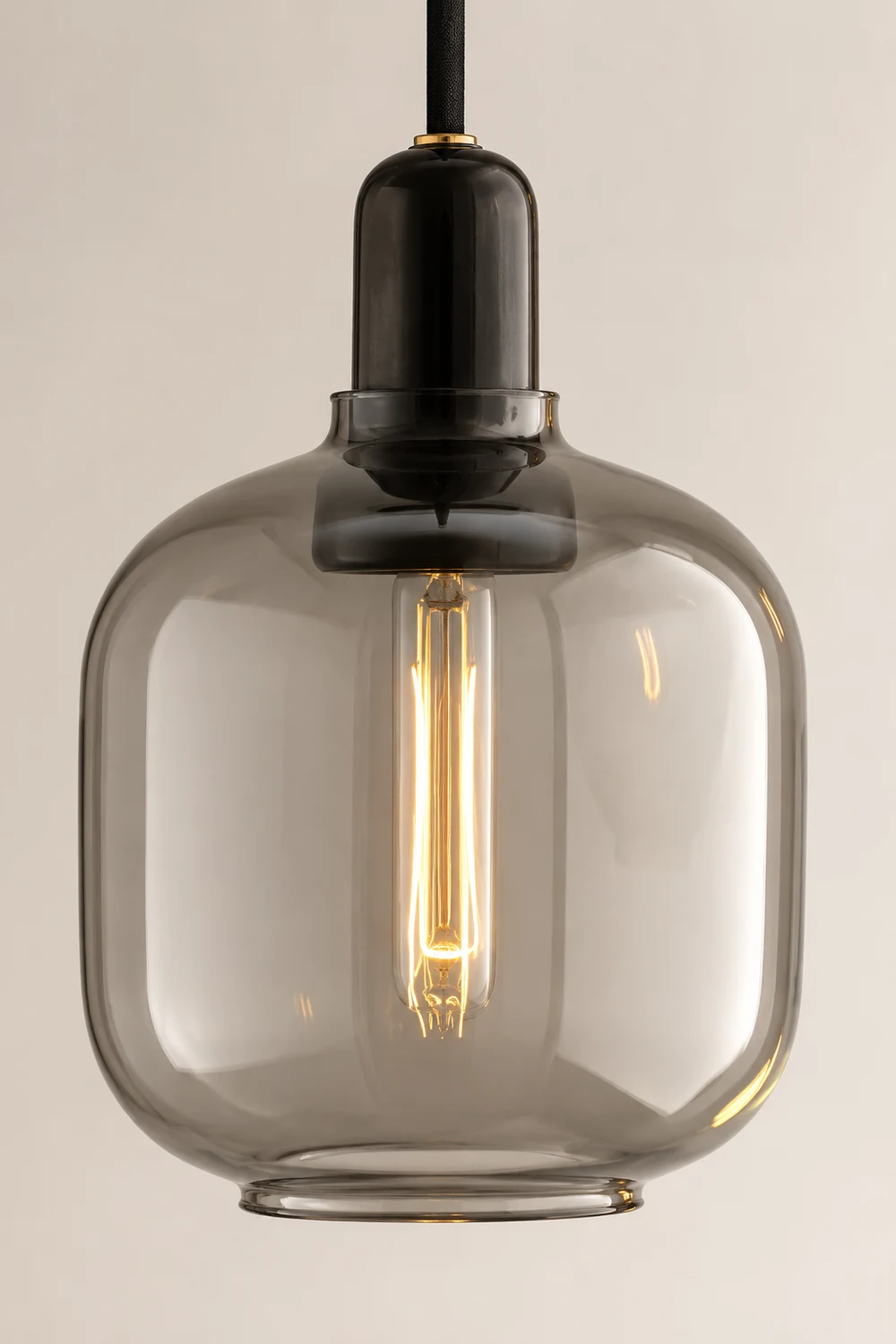 Hailie Designer Cylinder Pendant Light, Marble & Glass, 4.3"/6.7" - Lumpaz