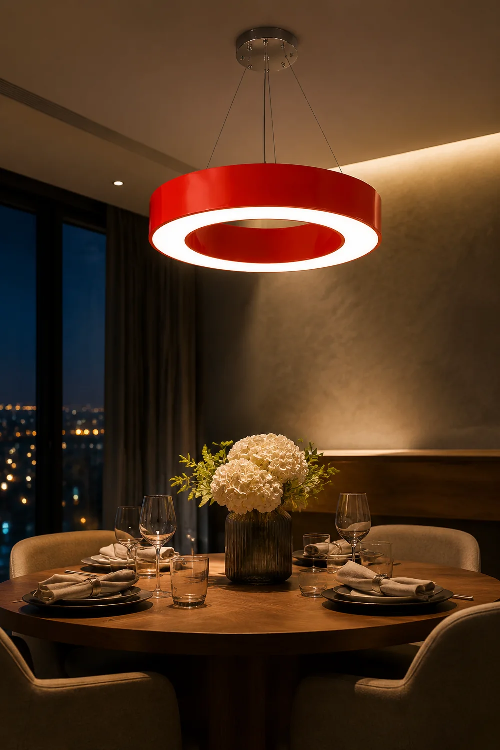Morandi O Shape Modern Simple Pendant Light, 4 Color - Lumpaz