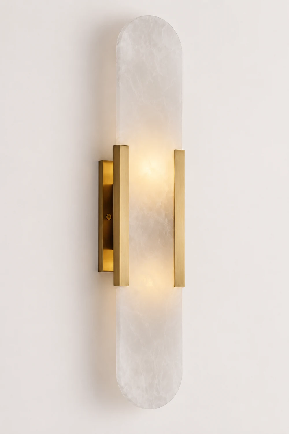 Chan Dolomite Wall Mounted Reading Light Sconces, Black & Gold - Lumpaz