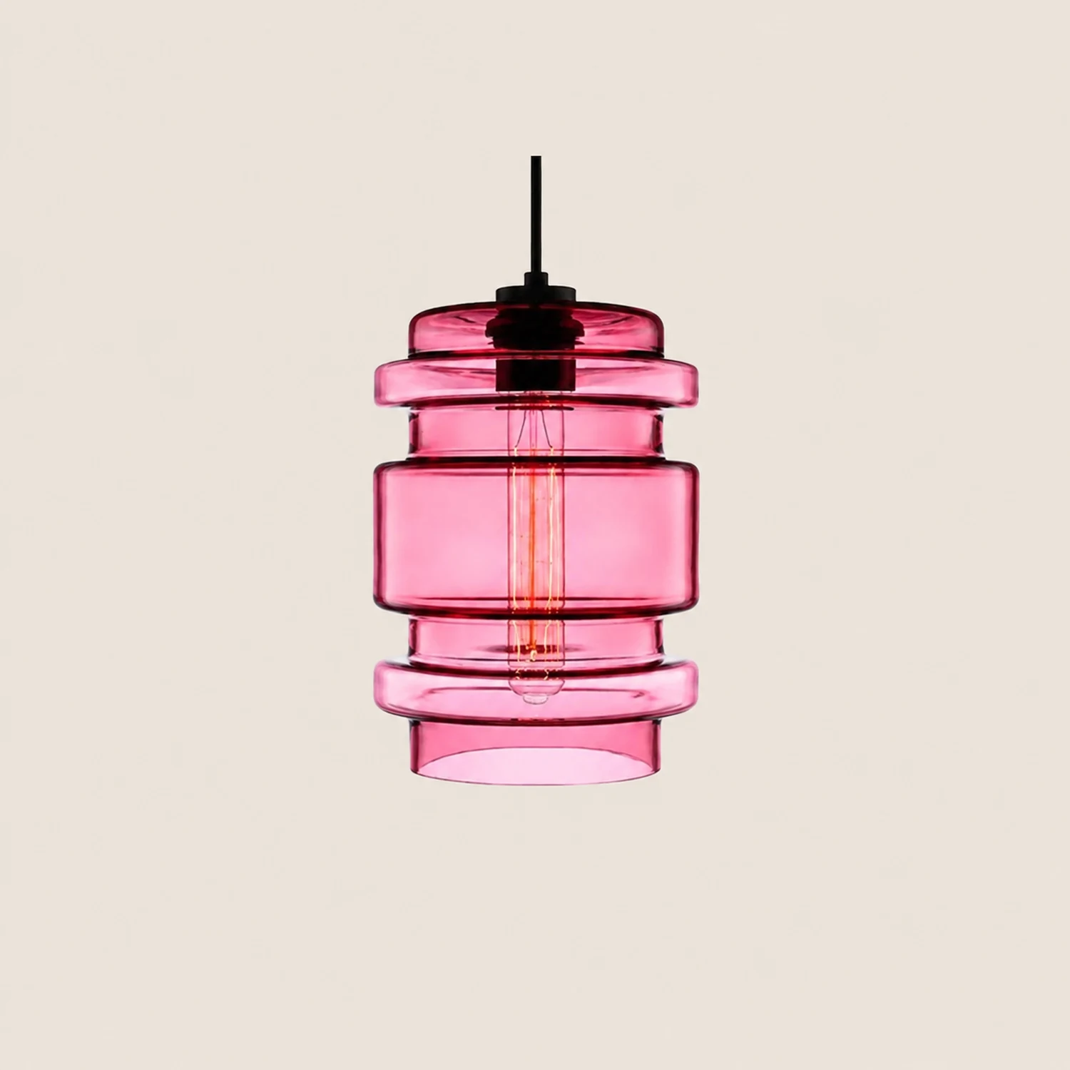 Zaid Modern Art Deco LED Cylindrical Metal/Glass Pendant Light - Lumpaz