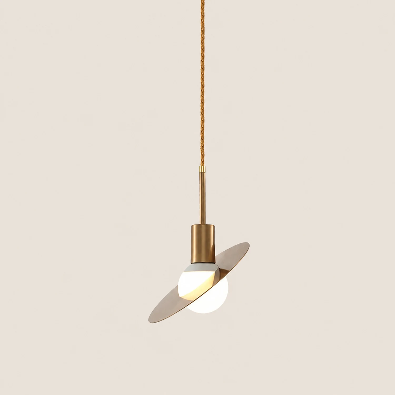 Cooley Modern Nordic Globe/Ring Metal/Glass Pendant Light, Gold - Lumpaz