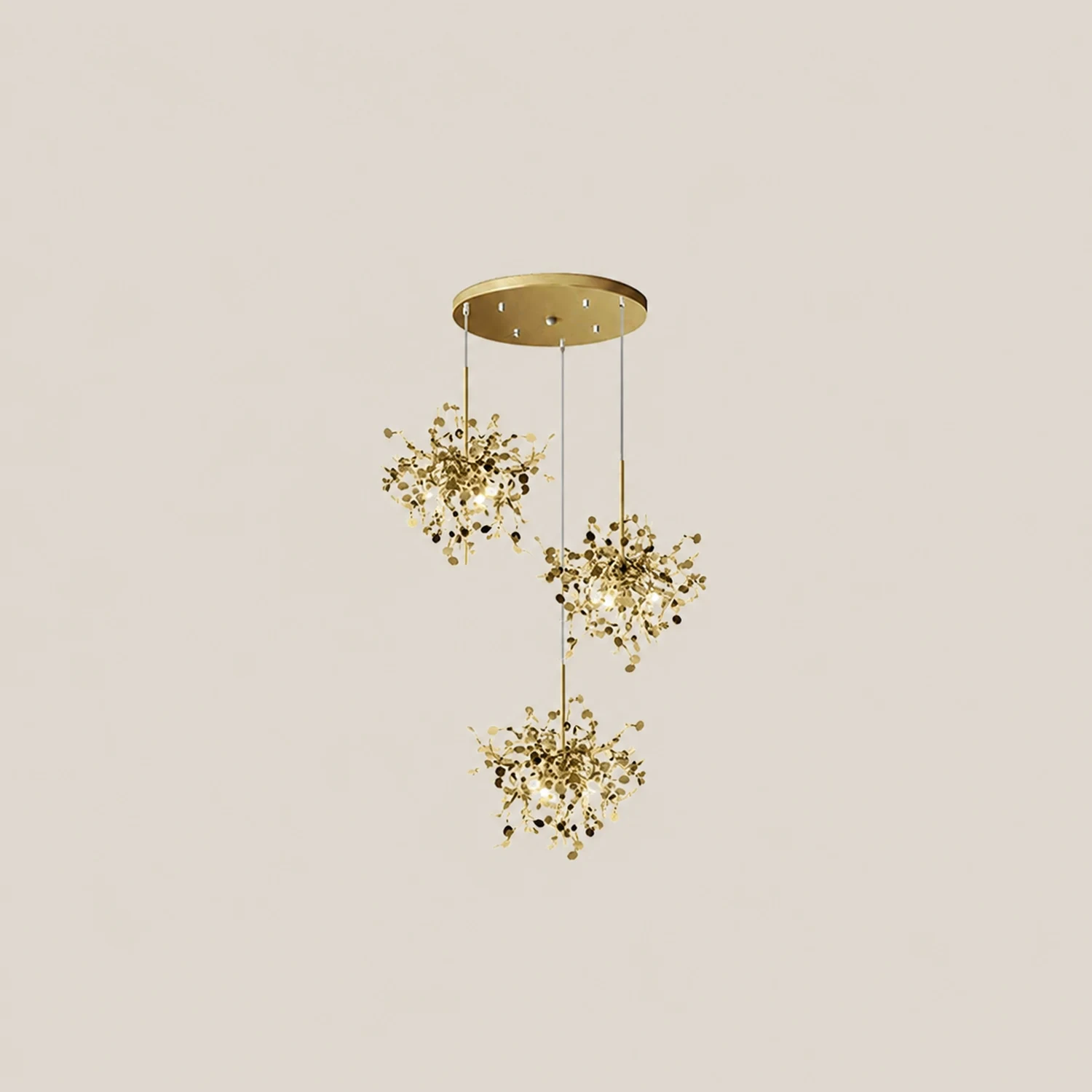 Ophelia Artsy Classy Cluster Fireworks Pendant Light, Stainless steel - Lumpaz