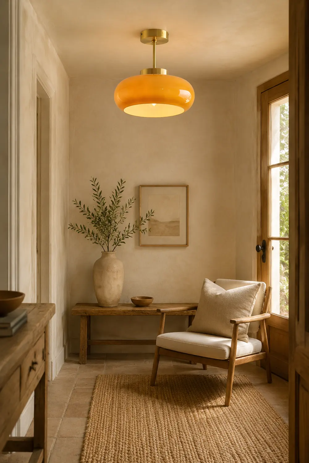 Sanna Modern Semi Flush Mount Ceiling Light, Round - Lumpaz