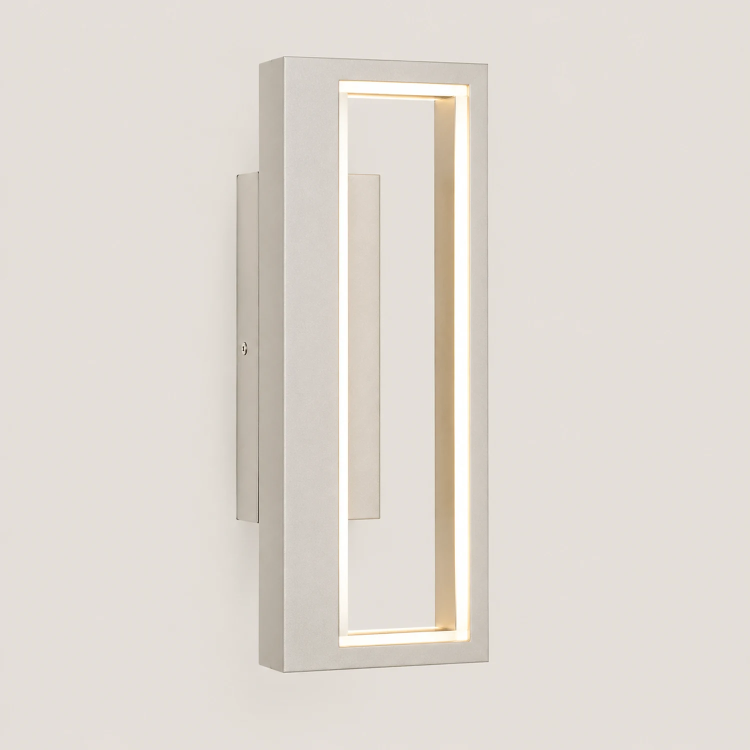 Orr Modern Hollow Metal/Acrylic Outdoor Wall Lamp, Black/White - Lumpaz