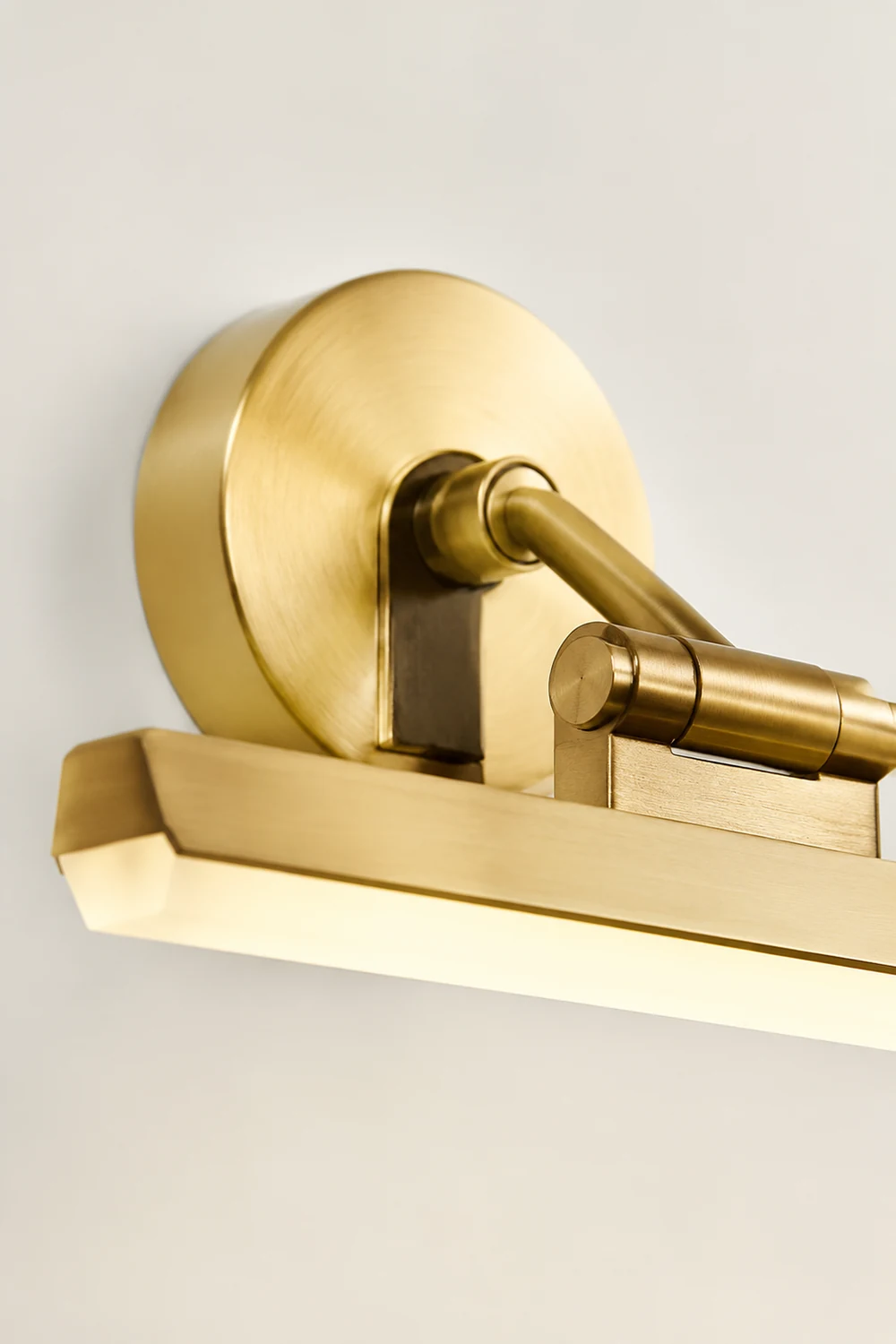 Leigh Retro Linear Metal/Acrylic Wall Lamp, Brass - Lumpaz