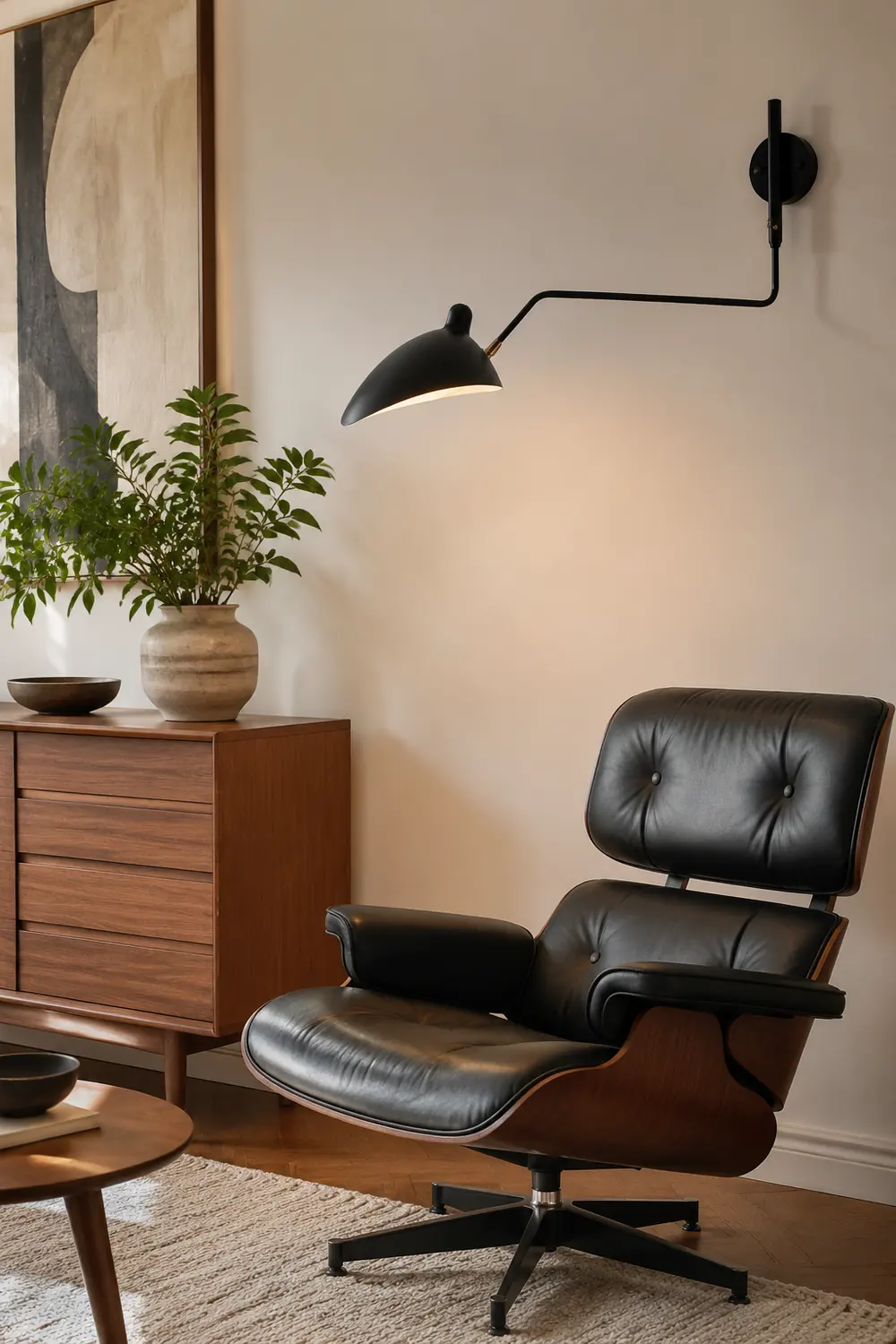 Schmitt Wall Lamp Industry, Metal, Black, Living Room - Lumpaz