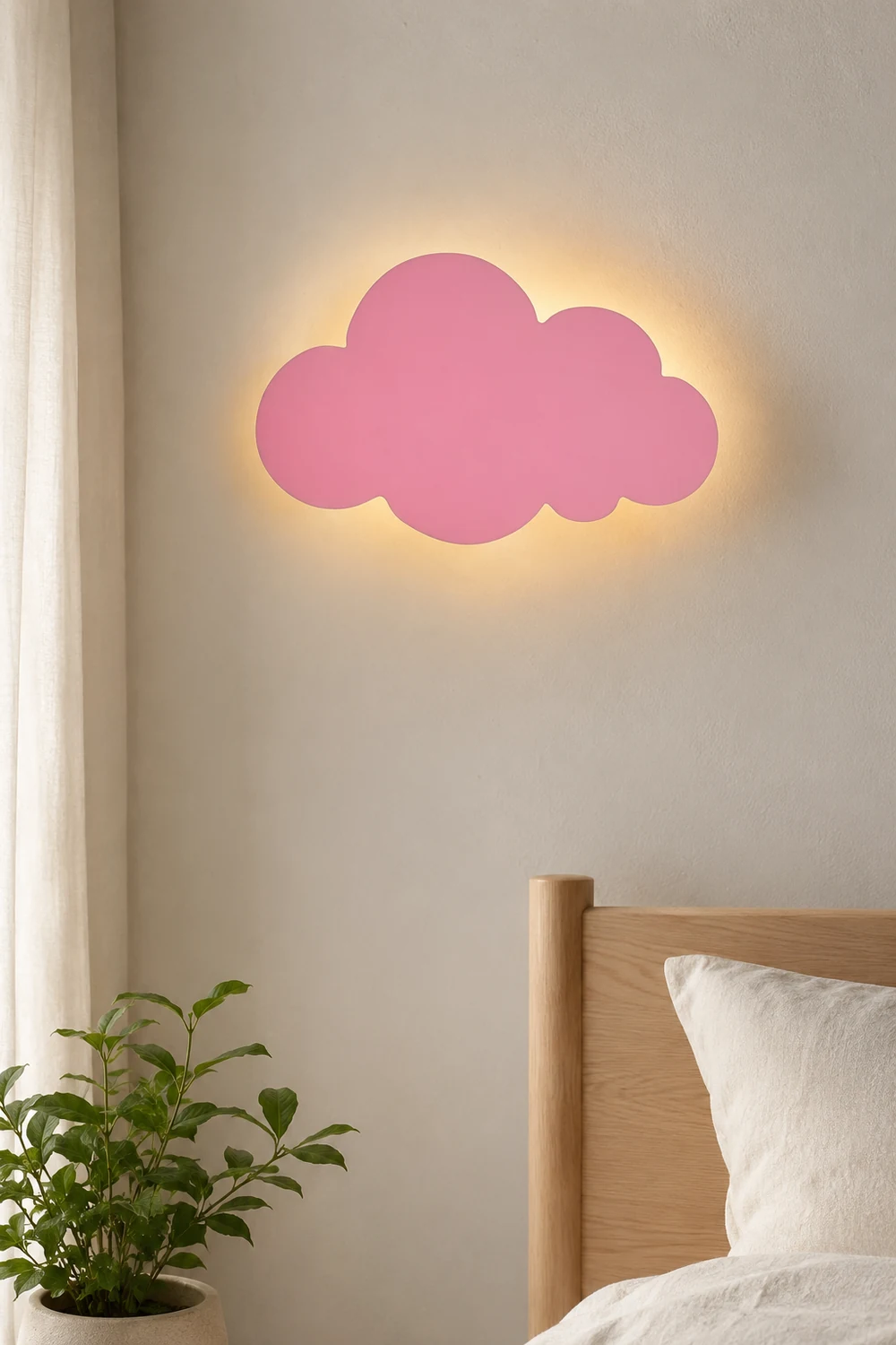 Morandi Modern Minimalist Cloud Shape Wall Lamp, White/Blue/Pink - Lumpaz