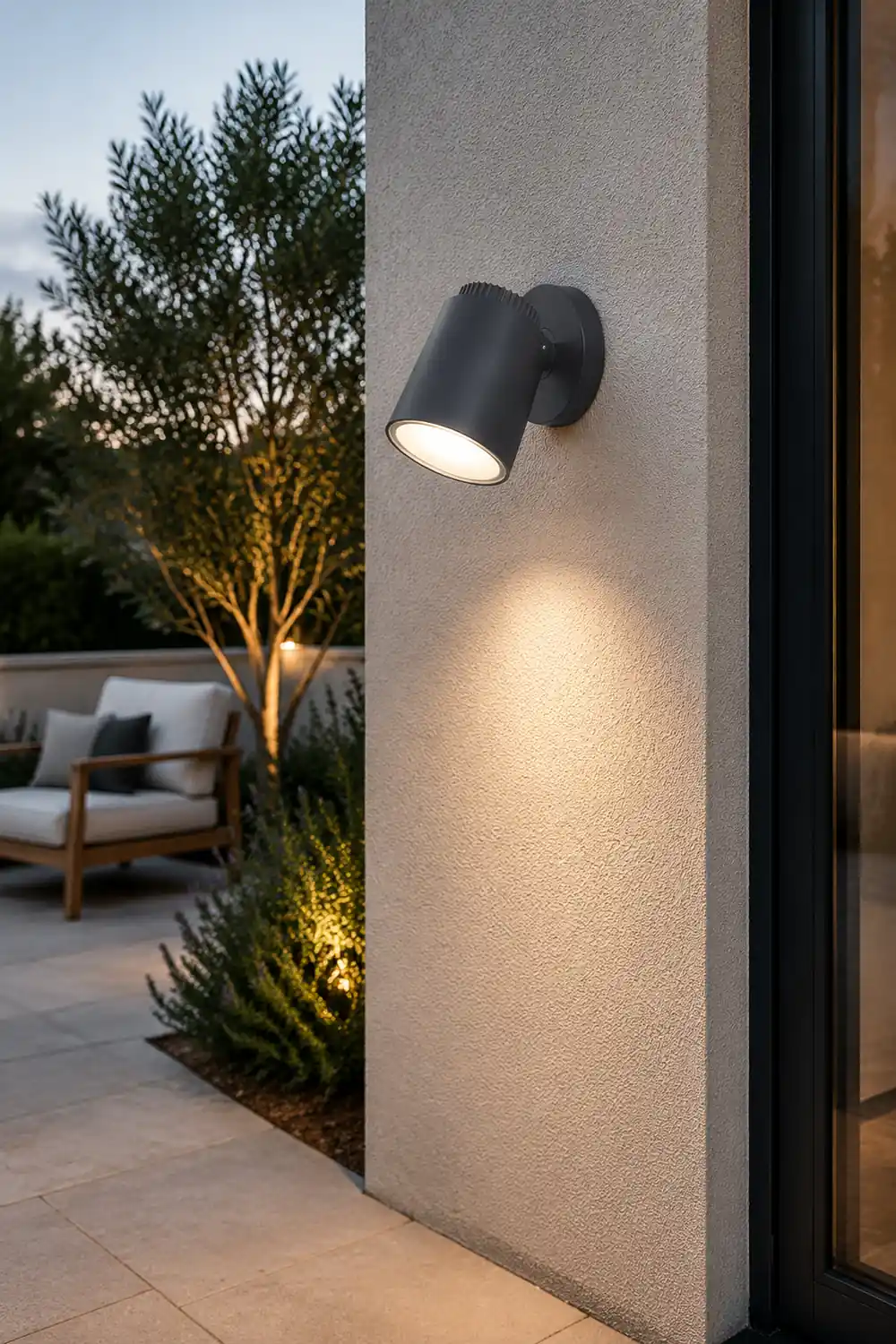 Orr Modern Camera Shape Metal/Acrylic Outdoor Waterproof Wall Lamp Spotlight, Black - Lumpaz