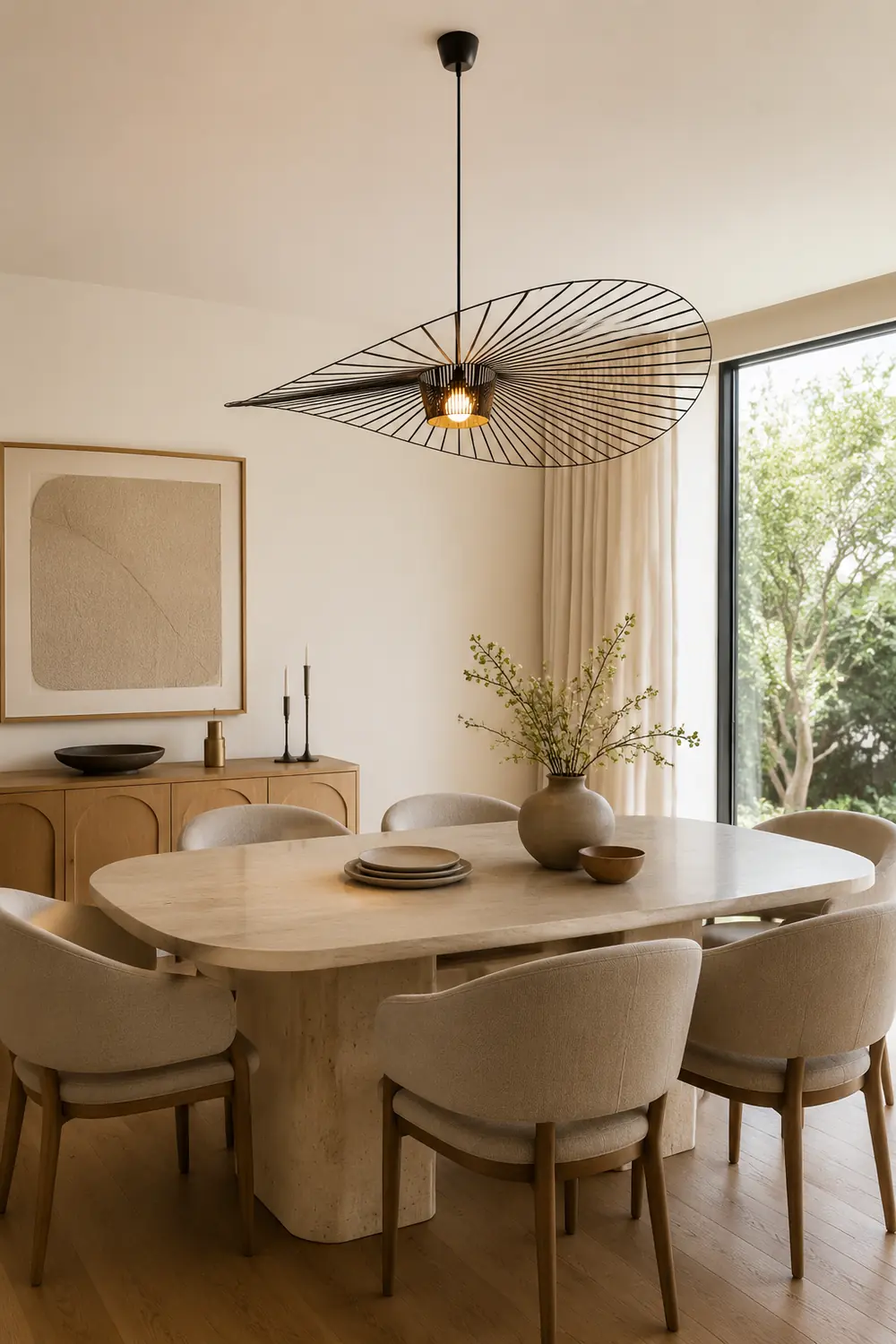 Renée Modern Flower Fabric Pendant Light 4 Color, Black/White/Gold/Brown - Lumpaz