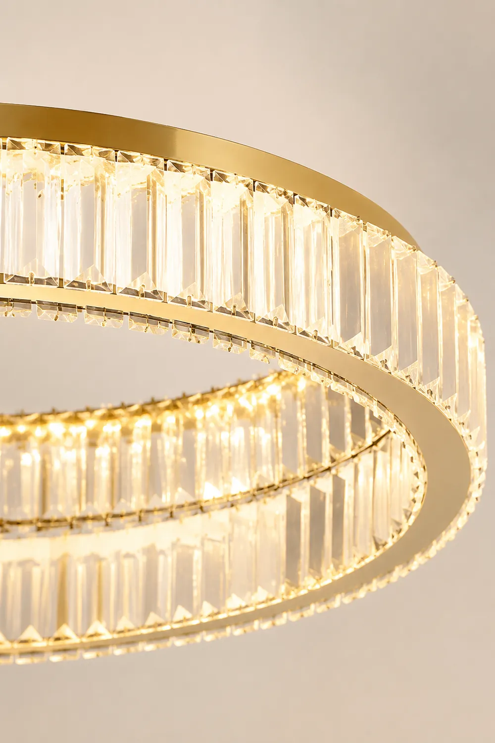 Marliyn Modern Art Deco Circle Crystal/Metal Flush Mount Ceiling Light Gold - Lumpaz