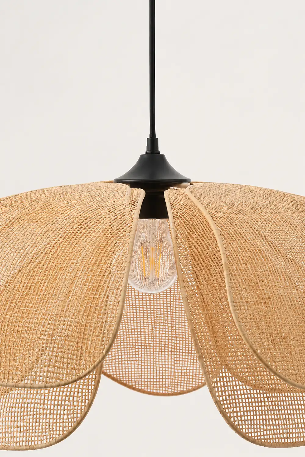 Ritta Handmade Pendant Light, Rattan/Willow Weave - Lumpaz