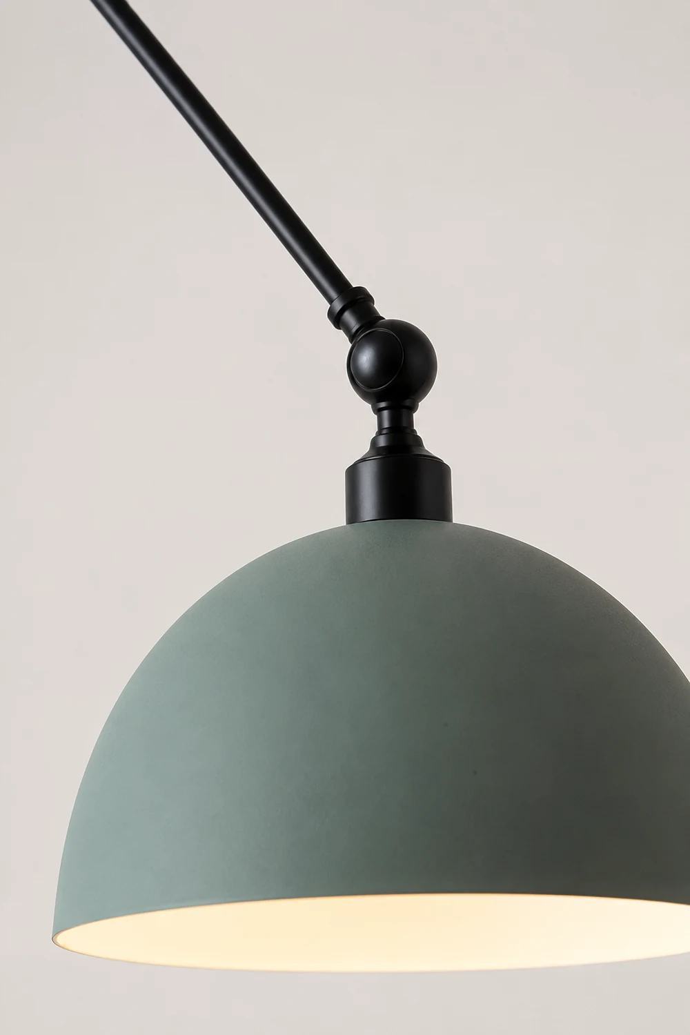 Minori Extendable Domed Pendant Light, Black/White/Red/Gold - Lumpaz