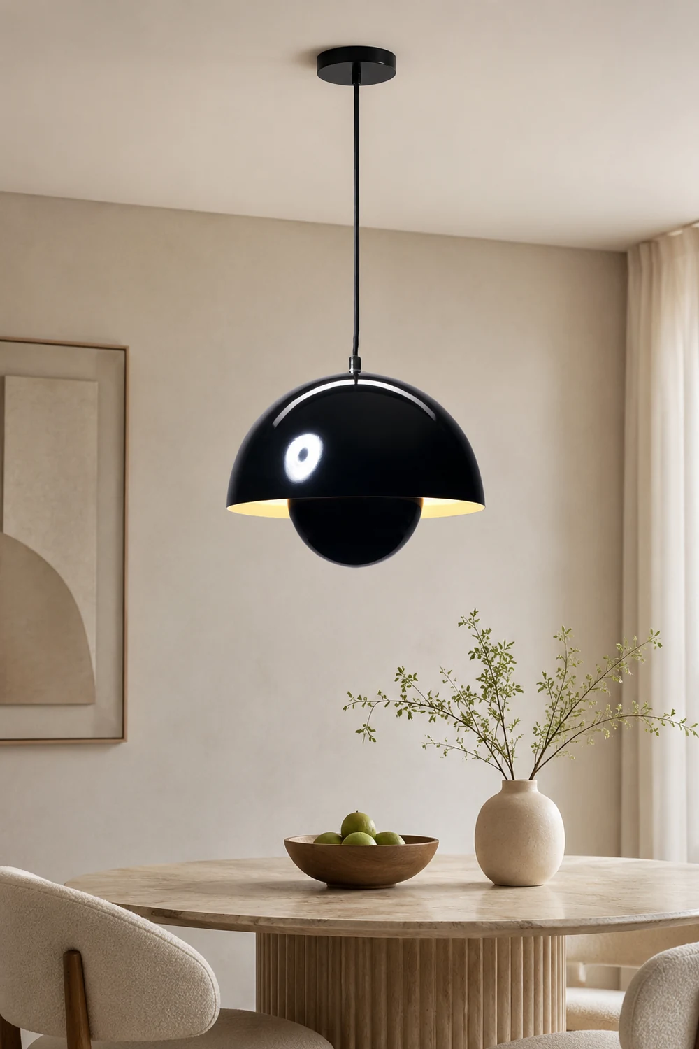 Morandi Modern Colorful Art Deco Pendant Light Metal Bedroom - Lumpaz