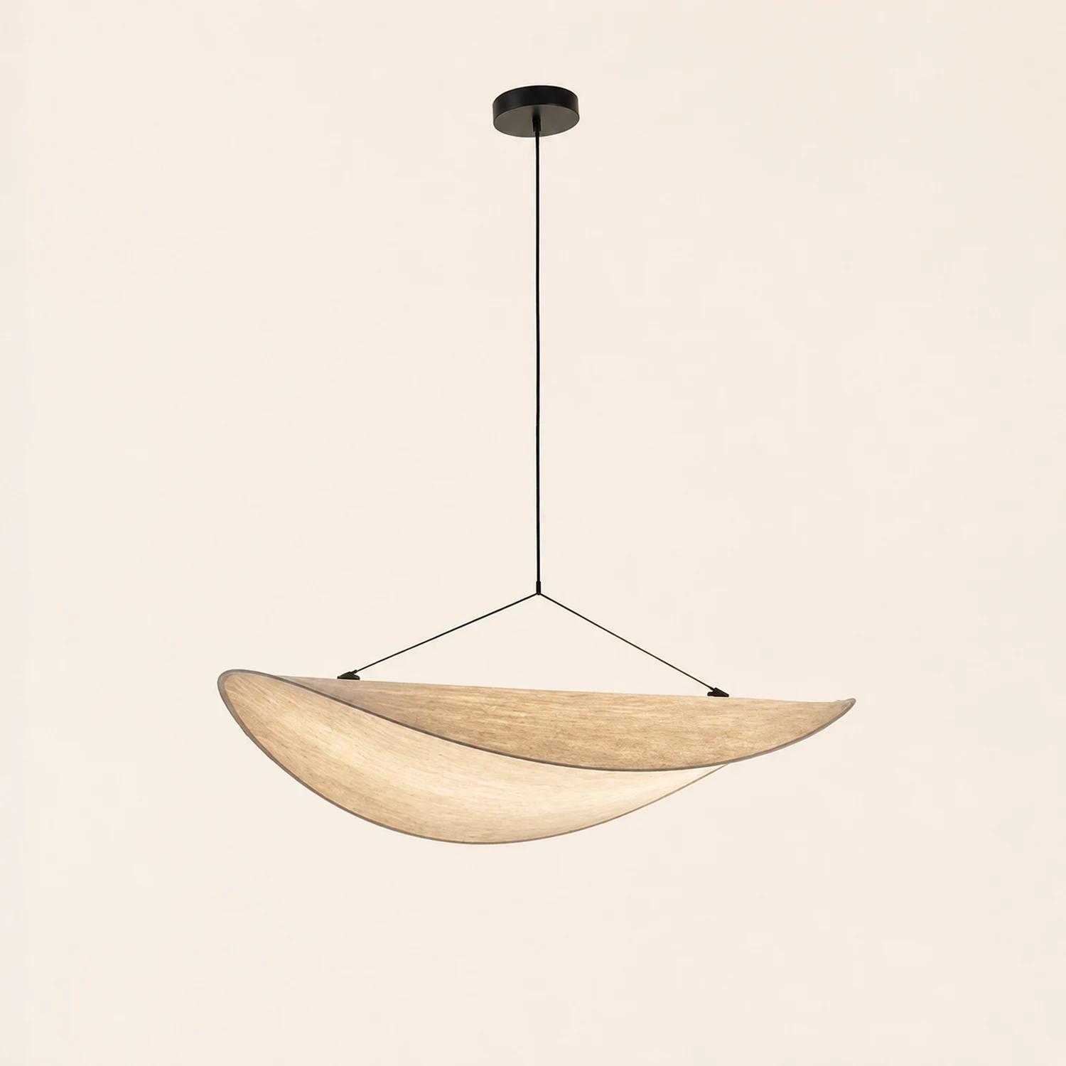 Renée Vintage Art Deco Pendant Light Metal Silk White Living Room/Hall/Art Gallery - Lumpaz