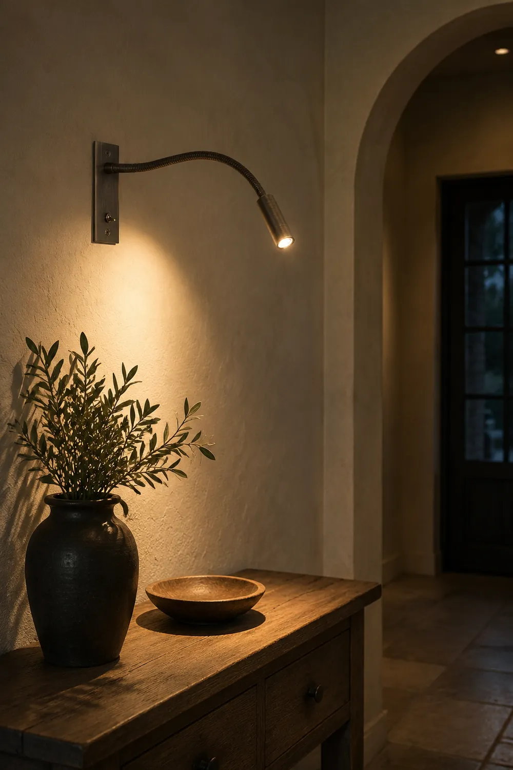 Orr Minimalist Reading Adjustable Spotlight Wall Lamp, Bronze/Nickel/Chrome - Lumpaz
