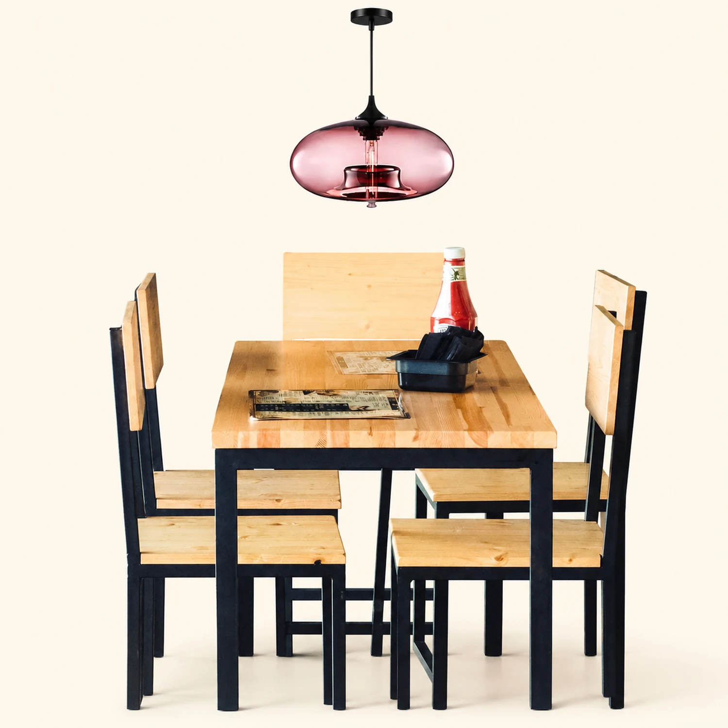Hailie Modern Bread Shaped Glass Pendant Light 6 Color Living Room - Lumpaz