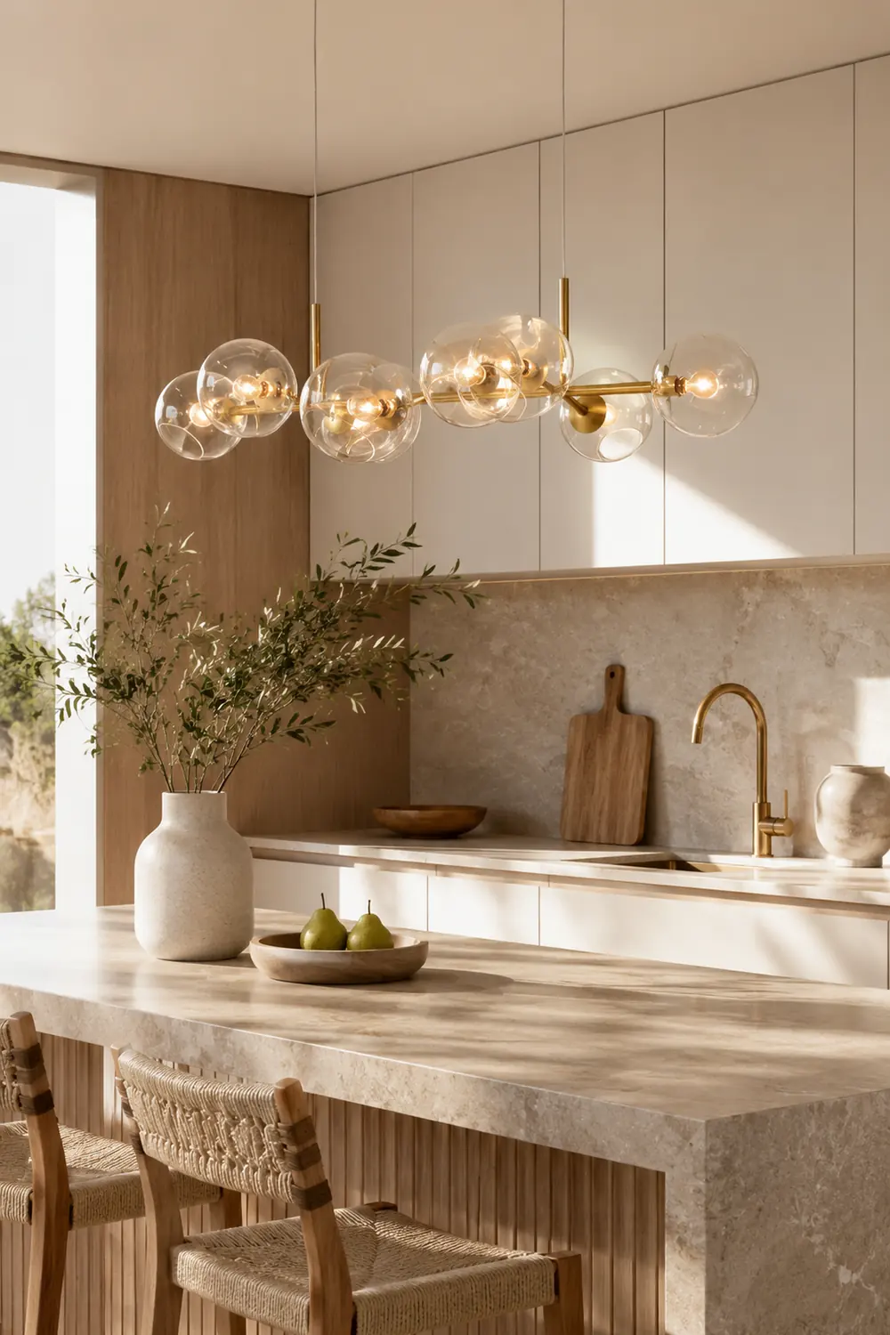 Valentina Modern Glass Globe Bubble Pendant Light Black/Gold Living Room - Lumpaz