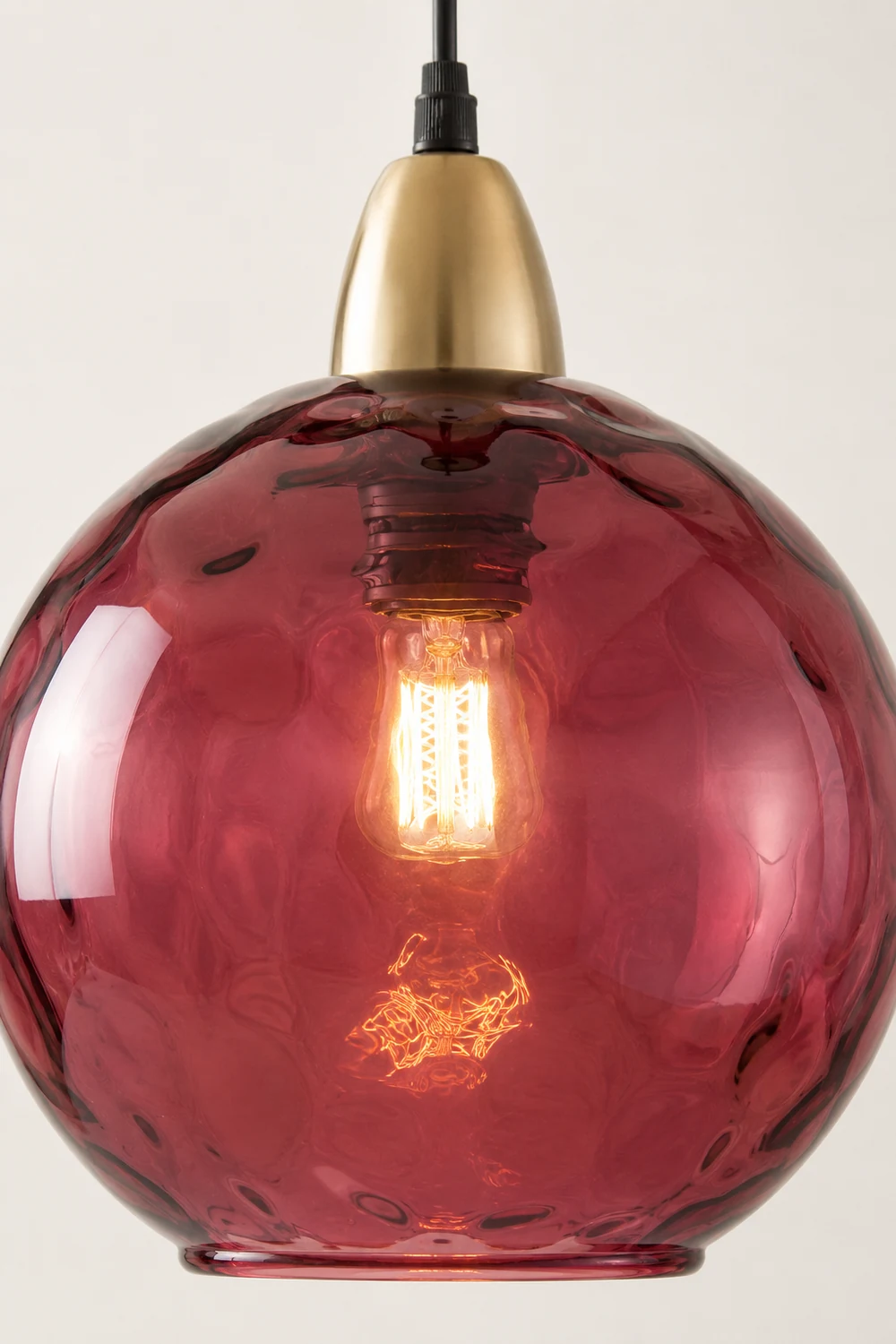 Hailie Colorful Glass Ball Pendant Light Water Ripple Living Room - Lumpaz